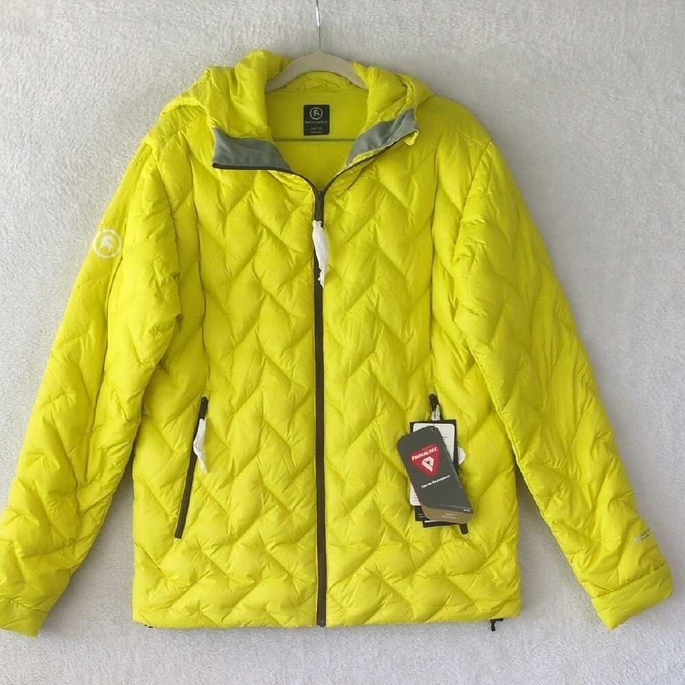 Backcountry Teo Allied Men's Neon Yellow Goose Down Puffer Jacket Size S